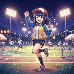 村岡で夜の運動会