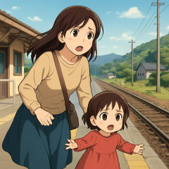 また子どもが行方不明。母親と帰省中の2歳半。岡山県井原鉄道井原線三谷駅付近   #速報