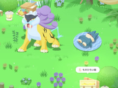 【ポケスリ】ゴンベじゃなくてライコウ本人が労働して飴貯めてるっぽい 伝説ポケの姿か？これが…