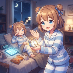 【雑談ok】リベンジ夜更かししている人がリベンジ夜更かししている人に早く寝るよう説得するトピ