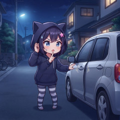 深夜早朝の車のドアの開け閉め