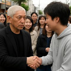 松本人志、青森に突如現れ騒然「一番後悔していることは」直球質問に回答 ファンと握手や撮影で交流も   #芸能