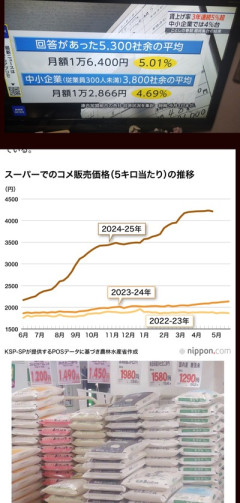 国産米需要、過去最低に・・・