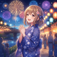 花火大会浴衣着る？