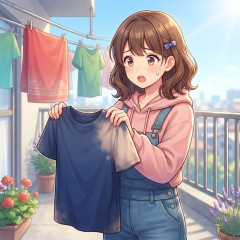 陰干しって皆やってる？服が日焼けで色褪せしてた