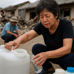 被災地・熊本「何よりも水を」 発生1週間、断水で住民ら切実   #熊本地震