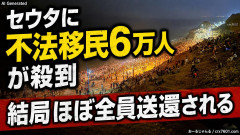 【宝強制送還】セウタに不法移民6万人が殺到、結局ほぼ全員送還されるｗ
