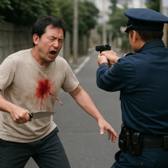 「包丁持った男性」に警察官が発砲、左胸に銃弾が命中し男性は死亡 大阪・河内長野   #続報