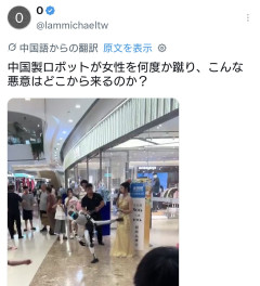 中国製ロボット、女性に回し蹴り攻撃するも足を挫いてみっともなくノックアウト。お亡くなりに・・・