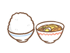 ラーメンにチャーハンは許せるが白米は許さん