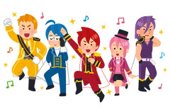 ＴＶの戦隊ヒーローの変身前を演じる役者さんがステージで実際に演じるヒーローショーがあった。黄色(♂)とピンク(♀)にあげたい！と小さなプレゼントを用意してた