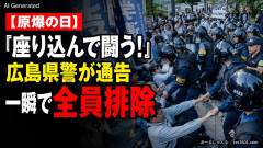 【原爆の日】極左活動家「座り込んで闘う！」 市は県警に排除を要請、広島県警は「威力業務妨害行為に当たると通告」一瞬で全員排除