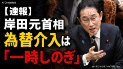 【速報】岸田文雄元首相､円安を阻止するために日米の通貨当局が実施した為替介入は｢一時しのぎに過ぎない｣
