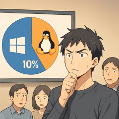 「Linuxで十分じゃね…？」世界が気付き始める Linuxの市場シェアが初めて10%超える Windows窮地   |  個人用途ではゴミ