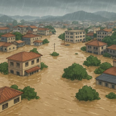 毎年恒例の中国大洪水。湖北省秭帰県の現在の様子がこちら   |  防災をほったらかしでトマホーク買ってホルホルする脳みそウンコのジャップ