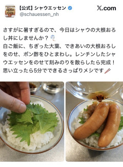 シャウエッセン公式、こういうのでいいんだよ丼を作る