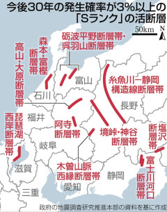 【速報】熊本地震を引き起こした『危険度Sランク断層』日本のド真ん中に10カ所もあると判明