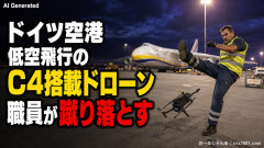 【ドイツ空港テロ未遂】ウクライナ機に爆発物搭載ドローン接近→空港職員が蹴り落とす 偶然起爆せず最悪の事態回避「高性能C4搭載していた」