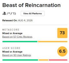【悲報】Beast of Reincarnation、ユーザースコア6.5　どうすんのこれ…