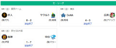 8/8セ順位　虎兎=====//===‐星=燕==竜=‐鯉