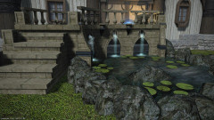 【FF14】7.55実装の新庭具「ルインド・アクアダクト」、制作難易度が高く運要素も強いためマケボ価格はかなり高め。それでもデザインが良すぎると人気の庭具