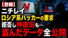 【悲報】ロシア系ハッカー集団の要求を拒否して神復旧した大手冷凍ニチレイ、宣言通り全ての盗んだデータが公開される