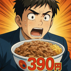 松屋、牛めし、390円、牛丼、業界、激震   |  牛丼って260円くらいじゃなかった？