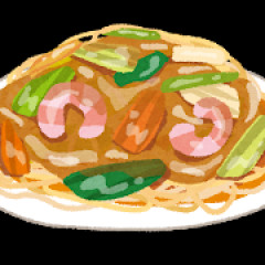 あんかけ焼きそば←美味い😋 サンマーメン←ふむ😋
