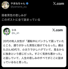 【悲報】識者「弱者男性の悲しみ、このポストに全て詰まってる」