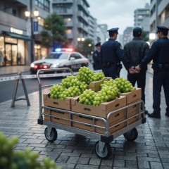 シャインマスカット200房を盗んだ男が逮捕される…なお、犯人の国籍は表示されず