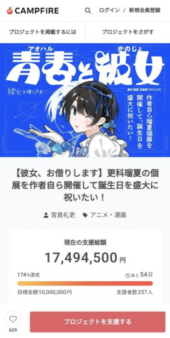 【画像】カノカリ作者「キャラの誕生日の個展開きたいから1000万円クラファンします！」→結果ｘｗｘｗｘｘｘｗｘ