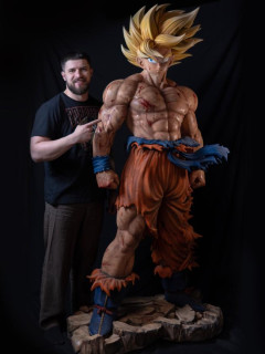 【画像】外人「3Dプリンターで悟空の等身大フィギュア作った。どう思う？？」