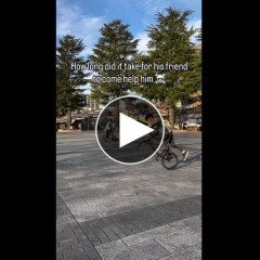 【衝撃】パルクール高校生さん、道端で大失敗して気絶・・・・・・・・・