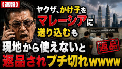 【速報】ヤクザさん、特殊詐欺の無職かけ子をマレーシアに送り込むも現地から使えないと返品されブチ切れwwww