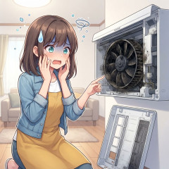 部屋のエアコンのシロッコファンがめちゃくちゃ汚い。助けて...