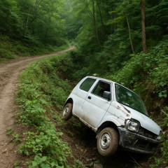 仲間と〝オフロード走行中〟か…軽四乗用1台が林道から谷に滑落 運転手の男性死亡 夕張市   #北海道