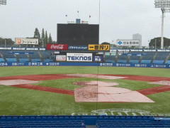神宮のヤクルト対広島　雨天中止