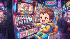 【完全にアウト】中国人キッズ、パチ屋に来店
