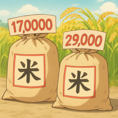 コメ、今年の新米の内金は17000円。昨年は29000円。   |  肥料も機械の値段もあがっているのはわかるが今回みたいな急な品不足と値上げはやめておけ