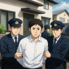 同志諸喜田タケル容疑者の自宅を家宅捜索