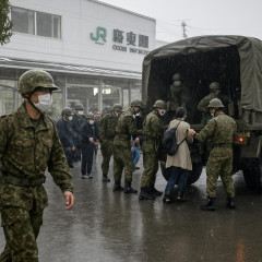 自衛隊 JR蘇我駅周辺の帰宅困難者約4000人の輸送支援を開始 記録的大雨の影響 千葉県知事が要請   #千葉大雨 |  広域災害じゃないんだから金さえ出せばいくらでもバスは手配できるのに