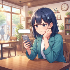 明日遊ぶ予定の女のレスが遅すぎてイラつく