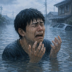 車水没したけど保険対象外らしくて泣いてる