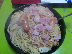 【飯テロ】俺のデブ活深夜パスタがこちらｗｗｗｗｗｗ