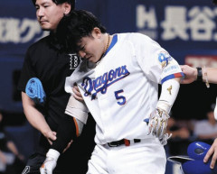 【悲報】中日ドラゴンズ村松、巨人に破壊される