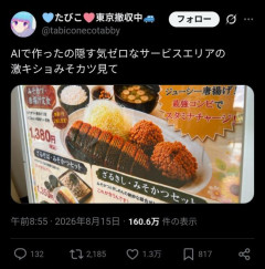 【画像】飯屋で実際に使われている『AIメニュー表』、一線を超える
