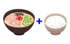 女「え、ラーメンとご飯のセットで食べるの？炭水化物多すぎ、引くわ」