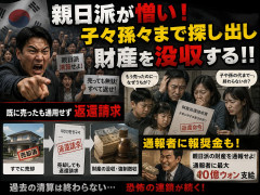 【速報】韓国「親日派が憎い、子々孫々まで探し出し財産を没収する！！」既に売ったも通用せず返還請求、通報者に報奨金も