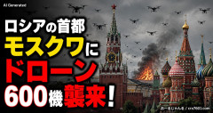 ロシアの首都モスクワにドローン600機襲来！
