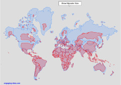 【画像】実際の世界地図に衝撃「ロシアしょっぼｗ よくこんなチビがウクライナに戦争仕掛けたなｗ 」